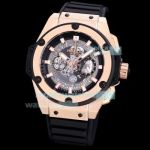Copy Hublot Big Bang King Power Skeleton Dial Rose Gold Watch 48MM